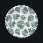 Assiettes En Carton Aquarelle bleu vert Monstera Motif Anniversaire<br><div class="desc">Ajoutez un accent verdoyant au paysage de table de votre événement avec ces assiettes en papier motif. Il dispose d'un motif de monstère bleu-vert. Ces plaques en papier verdoyantes sont parfaites pour les baby showers et les anniversaires de enfants.</div>
