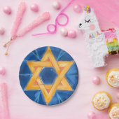 Assiettes En Carton Aquarelle bleue de David Hanoukka (Fête)