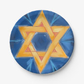 Assiettes En Carton Aquarelle bleue de David Hanoukka (Devant)