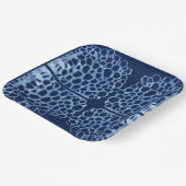 Assiettes En Carton Aquarelle bleue et blanche Style côtier (Angulaire)