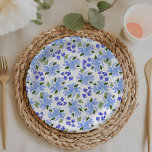 Assiettes En Carton Aquarelle bleue Floral Plaques de papier du jardin<br><div class="desc">Célébrez avec votre famille et vos amis avec ces élégantes plaques de papier Floral Garden bleu aquarelle. Parfait pour les douches pour bébés et les nuptiaux et tous vos événements mariages.</div>