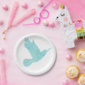 Assiettes En Carton Aquarelle Blue Dove (Fête)