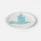 Assiettes En Carton Aquarelle Blue Dove (Angle)