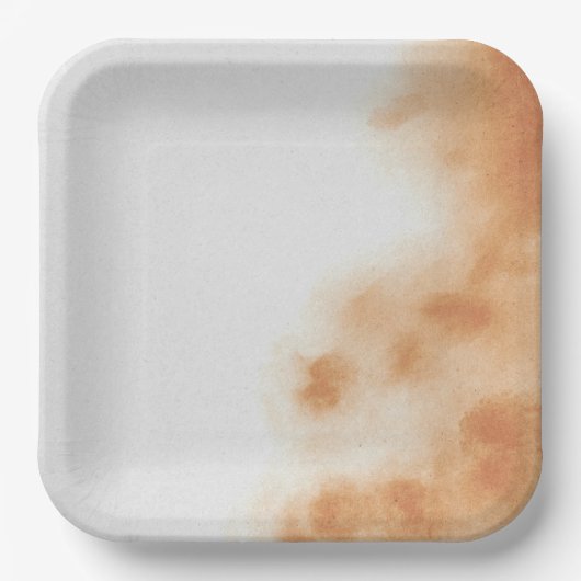 Assiettes En Carton Aquarelle Boho moderne Tee Tee Beige Brown (Recto)