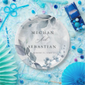 Assiettes En Carton Aquarelle BOHO Plaque de papier de feuillage en bo (Fête)