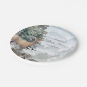 Assiettes En Carton Aquarelle Bois Forêt Baby shower Doe (Angle)