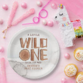 Assiettes En Carton Aquarelle Bois rustique sauvage Un Baby shower (Fête)