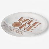 Assiettes En Carton Aquarelle Bois rustique sauvage Un Baby shower (Angle)