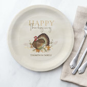 Assiettes En Carton Aquarelle Bon thanksgiving simple Turquie simple