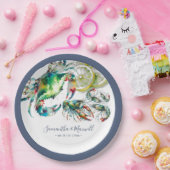 Assiettes En Carton Aquarelle Boule de fruits de mer (Fête)