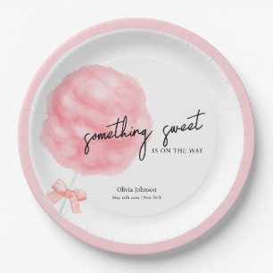 Assiettes En Carton Aquarelle Bow Cotton Baby shower bonbon