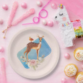 Assiettes En Carton Aquarelle Brown mignonne Cerf Élégance rustique (Fête)