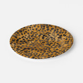 Assiettes En Carton Aquarelle Cheetah Print (Angle)