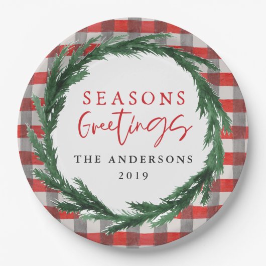 Assiettes En Carton Aquarelle + chèque vacances de Noël (Devant)