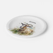 Assiettes En Carton Aquarelle Chèvre de ferme, sur mesure (Angle)