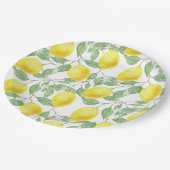 Assiettes En Carton Aquarelle citron Aquarelle fraîche Citrus jaune pi (Angle)