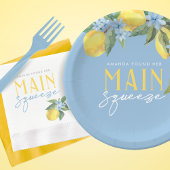 Assiettes En Carton Aquarelle Citron bleu Squeeze principal Personnali