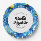 Assiettes En Carton Aquarelle Citron Citrus Côte Amalfi Fête des marié (Devant)