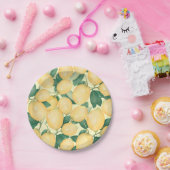 Assiettes En Carton Aquarelle Citrons Vert (Fête)