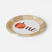Assiettes En Carton Aquarelle Citrouille Premier anniversaire Automne (Angle)