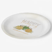 Assiettes En Carton Aquarelle Citrouille simple Bon thanksgiving gourd (Angle)