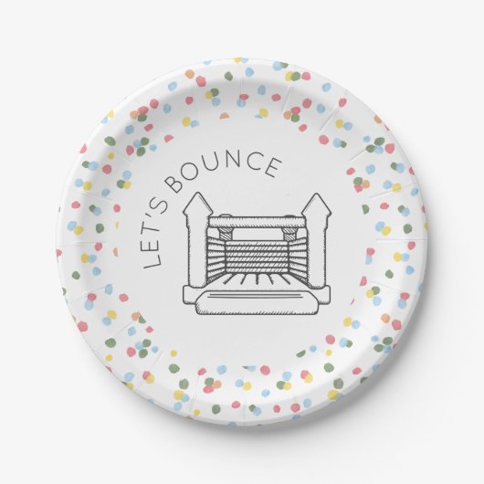 Assiettes En Carton Aquarelle classique Points Bounce Plaques de papie (Devant)