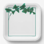 Assiettes En Carton Aquarelle classique Vert Anglais Ivy (Recto)