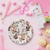 Assiettes En Carton Aquarelle colorée Eucalyptus Feuille Rustic Boho (Fête)