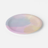 Assiettes En Carton Aquarelle couleur arc-en-ciel (Angle)