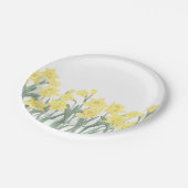 Assiettes En Carton Aquarelle Daffodil Ditzy Floral (Angle)