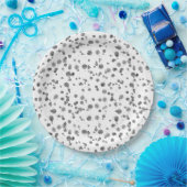 Assiettes En Carton Aquarelle Dalmatien Spots Motif (Fête)