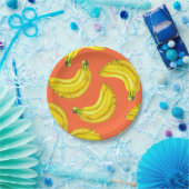 Assiettes En Carton Aquarelle de bananes (Fête)