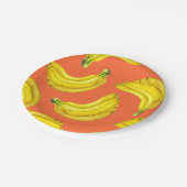 Assiettes En Carton Aquarelle de bananes (Angle)