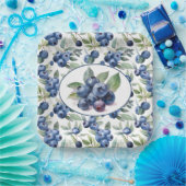 Assiettes En Carton Aquarelle de bleuets mignons (Fête)