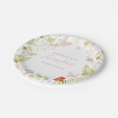 Assiettes En Carton Aquarelle de forêt Végétation Fée Premier annivers (Angle)