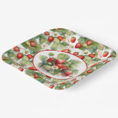 Assiettes En Carton Aquarelle de fraises mûres (Angulaire)