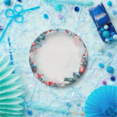 Assiettes En Carton Aquarelle de Noël Plaques de papier Garland (Fête)