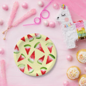 Assiettes En Carton Aquarelle de pastèque fruit mignon (Fête)