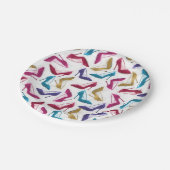 Assiettes En Carton Aquarelle de talons haute or moderne (Angle)