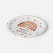 Assiettes En Carton Aquarelle de ton terrestre Arc-en-ciel Premier ann (Angle)