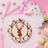 Assiettes En Carton Aquarelle Deer Antler (Fête)