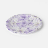 Assiettes En Carton Aquarelle délicate Fleurs violettes (Angle)