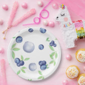 Assiettes En Carton Aquarelle d'été Blueberry (Fête)