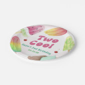 Assiettes En Carton Aquarelle Deux Cool Popsicle 2e fête d'anniversair (Angle)