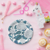 Assiettes En Carton Aquarelle d'hydrangée blanche (Fête)