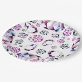 Assiettes En Carton Aquarelle Diamant Gems Plaques en papier (Angle)