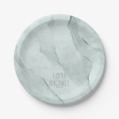 Assiettes En Carton Aquarelle Dreamy Mariage Abstrait Vert/Bl ID817 (Devant)