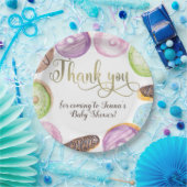 Assiettes En Carton Aquarelle Eclair Donuts Fun Whimiscal Sweet (Fête)