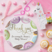 Assiettes En Carton Aquarelle Eclair Donuts Fun Whimiscal Sweet (Fête)