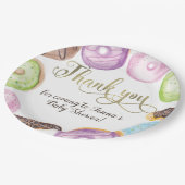 Assiettes En Carton Aquarelle Eclair Donuts Fun Whimiscal Sweet (Angle)